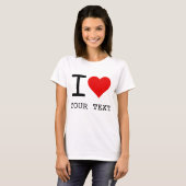 I Heart Love テンプレート Tシャツ (正面フル)