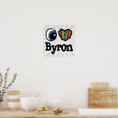 I Heart (Love) Byron ポスター (キッチン)