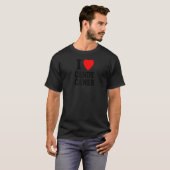 I Heart Love Candy Canes Winter Peppermint Christm Tシャツ (正面フル)