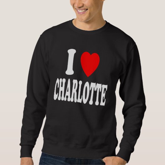 I Heart (Love) Charlotte Cute Matching Couple Spou スウェットシャツ (正面)