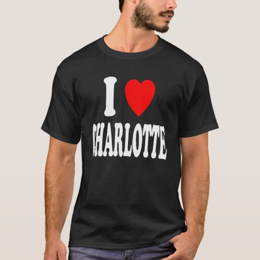 I Heart (Love) Charlotte Cute Matching Couple Spou Tシャツ (正面)
