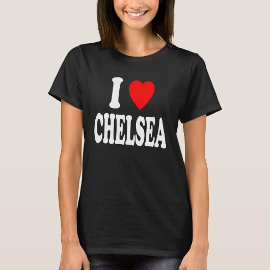I Heart (Love) Chelsea Cute Matching Couple Spouse Tシャツ (正面)