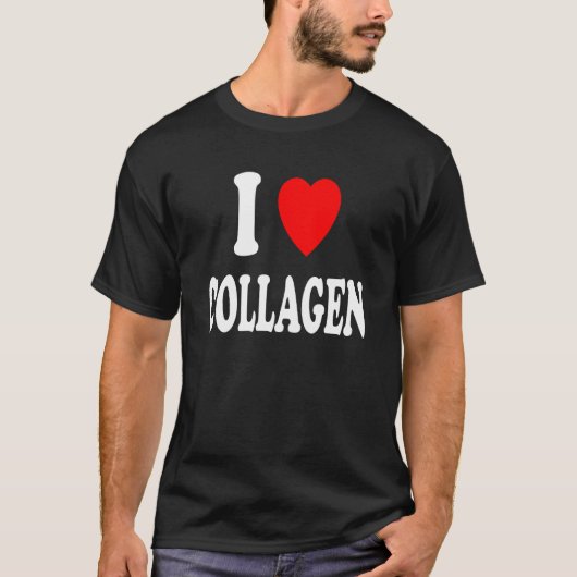 I Heart Love Collagen Beauty Supplement Workout Gy Tシャツ (正面)