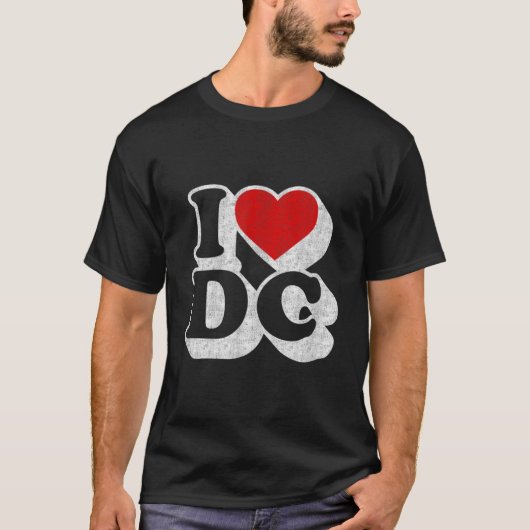 I Heart Love DC Washington DC Tshirt Souvenir Gif Tシャツ (正面)