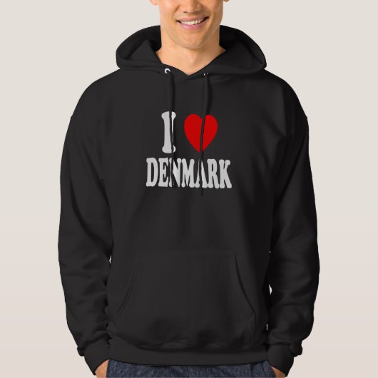 I Heart Love Denmark Travel Vacation Tourism Home パーカ (正面)