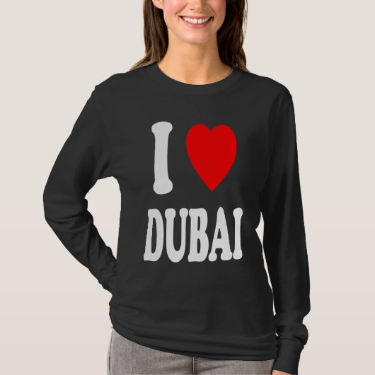 I Heart Love Dubai Travel Vacation Tourism Home Tシャツ (正面)