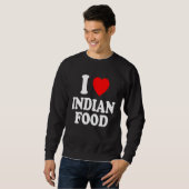 I Heart Love Indian Food Spicy Curry Chutney Takeo スウェットシャツ (正面フル)