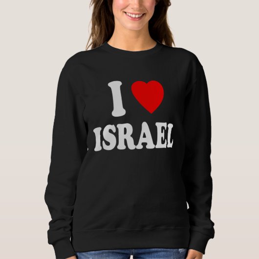 I Heart Love Israel Travel Tourism Home Nationalit スウェットシャツ (正面)