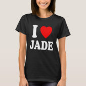 I Heart Love Jade Cute Matching Couple Spouse Tシャツ (正面)