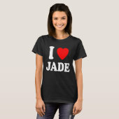 I Heart Love Jade Cute Matching Couple Spouse Tシャツ (正面フル)