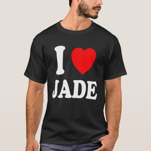 I Heart Love Jade Cute Matching Couple Spouse Tシャツ (正面)