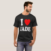 I Heart Love Jade Cute Matching Couple Spouse Tシャツ (正面フル)