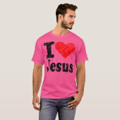I Heart Love Jesus Christ Christian Quote n Kid Tシャツ (正面フル)