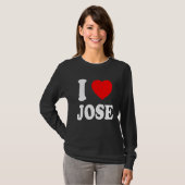 I Heart Love Jose Cute Matching Couple Spouse Tシャツ (正面フル)