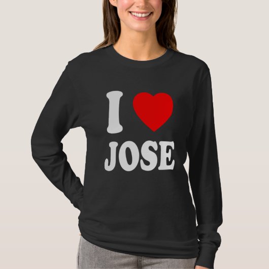 I Heart Love Jose Cute Matching Couple Spouse Tシャツ (正面)