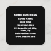 I Heart [Love] Karaoke カラオケ // Nihongo Japanese スクエア名刺 (裏面)