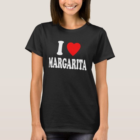 I Heart Love Margarita Cute Matching Couple Spouse Tシャツ (正面)