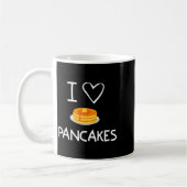 I Heart Love Pancakes, Funny, Jokes, Sarcastic, Fa コーヒーマグカップ (左)