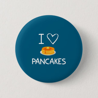 I Heart Love Pancakes, Funny, Jokes, Sarcastic, Fa 缶バッジ