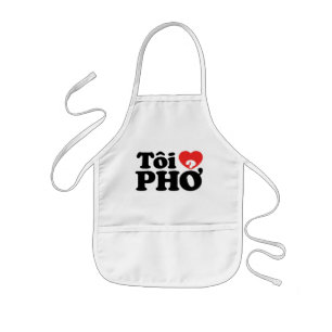 I Heart (Love) Pho (Tôi ❤ PHỞ) Vietnamese Language 子供用エプロン
