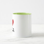 I Heart Love Pizza Mug – Funny Pizza Lover Gift マグカップ (中央)