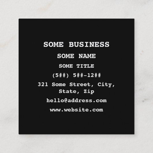 I HEART [LOVE] SALE スクエア名刺 (裏面)