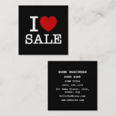 I HEART [LOVE] SALE スクエア名刺 (正面/裏面)