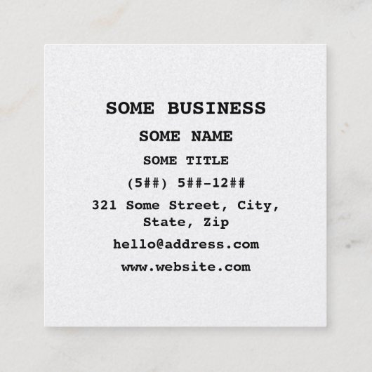 I HEART [LOVE] SALE スクエア名刺 (裏面)