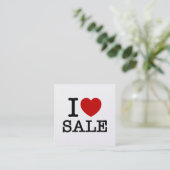 I HEART [LOVE] SALE スクエア名刺 (スタンド正面)
