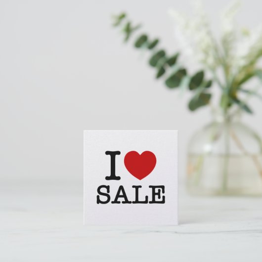 I HEART [LOVE] SALE スクエア名刺 (スタンド正面)