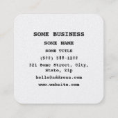 I Heart [Love] South Korea Hangul Korean Language スクエア名刺 (裏面)