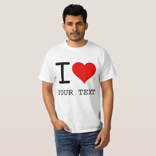 I Heart Love Template Tシャツ (正面フル)