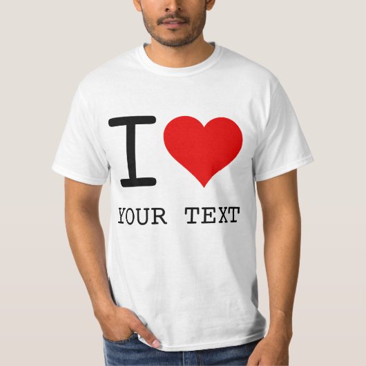 I Heart Love Template Tシャツ (正面)