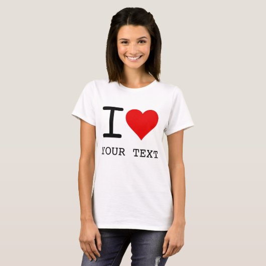 I Heart Love Template Tシャツ (正面フル)