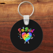 I Heart Love To Finger I'm Paint Cute Couple Valen キーホルダー (正面)