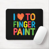 I Heart Love To Finger Paint Cute Couple Valentine マウスパッド (マウス)