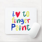 I Heart Love To Finger Paint - Funny Couple  マウスパッド (マウス)