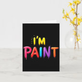 I Heart Love To Finger Paint I'm Paint Cute Couple カード (黄色い花)