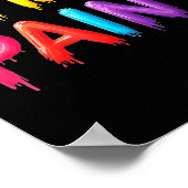 I Heart Love To Finger Paint I'm Paint Cute Couple ポスター (角)