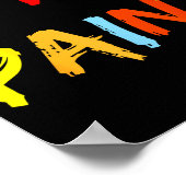 I Heart Love To Finger Paint I'm Paint Cute Couple ポスター (角)