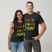 I Heart Love To Finger Paint I'm Paint Cute Couple Tシャツ (ユニセックス)
