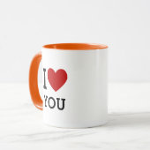 I Heart (Love) You Cute Romantic Gift Mug マグカップ (正面左)