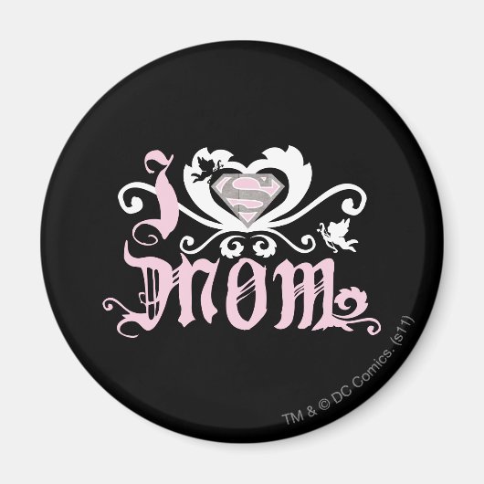 I Heart Mom  Pink マグネット (正面)