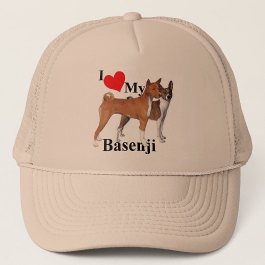I Heart My Basenji キャップ (正面)