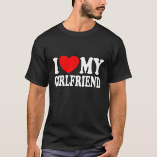 I Heart My Girlfriend, I Love My GF Tシャツ