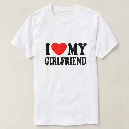 I Heart My Girlfriend, I Love My GF, Valentine Day Tシャツ (デザイン正面)