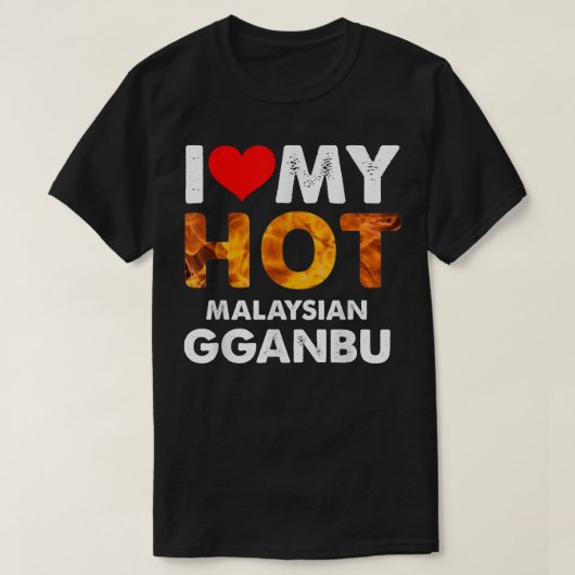 I Heart My Hot Malaysian Gganbu for BFFs Friends  Tシャツ (デザイン正面)