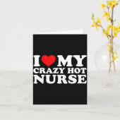 I Heart My Nurse Husband Wife Funny Matching Coupl カード (黄色い花)