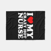 I Heart My Nurse Husband Wife Funny Matching Coupl フリースブランケット (正面(横))