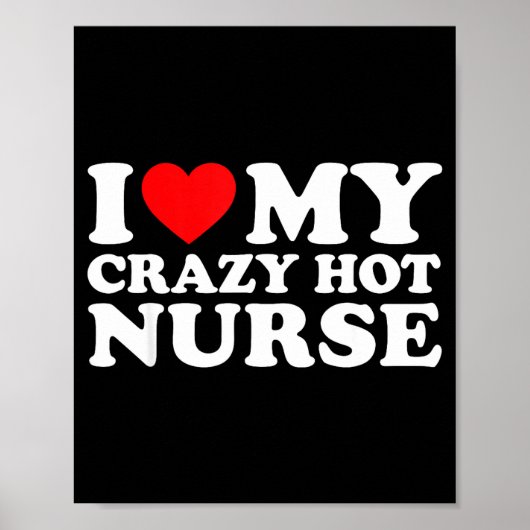 I Heart My Nurse Husband Wife Funny Matching Coupl ポスター (正面)